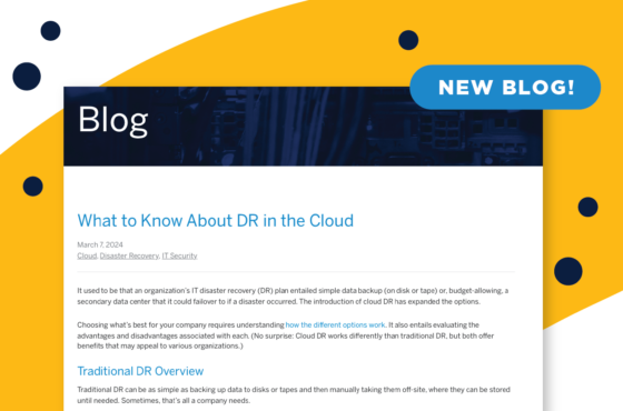 What to Know About DR in the Cloud
