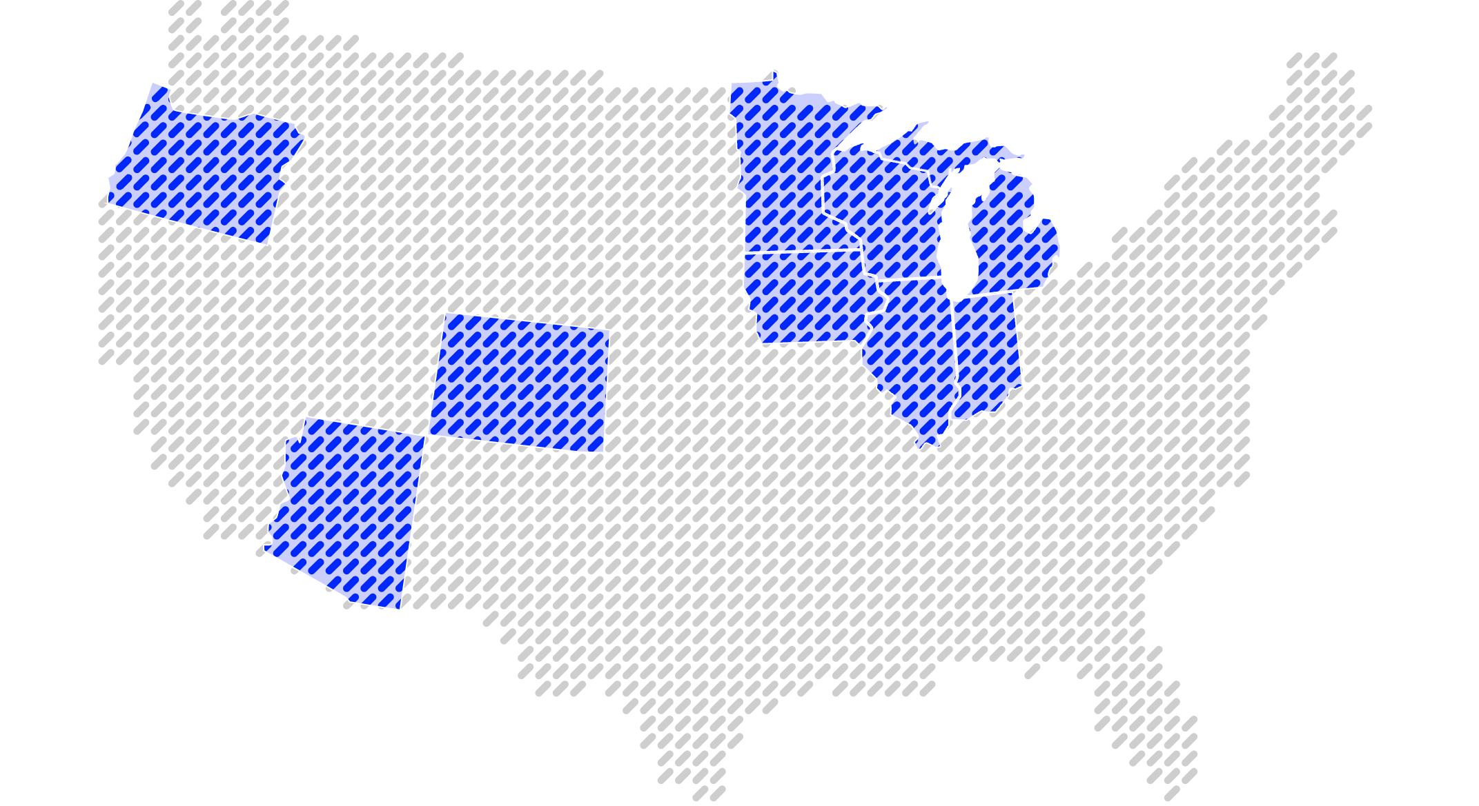 Map of data centers in the US from US Signal