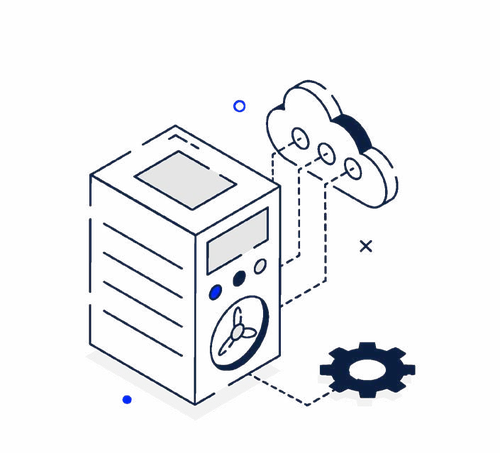 Infrastructure and cloud disconnect illustration